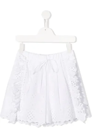Alberta Ferretti Embroidered ruffled shorts