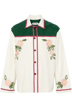BODE Prarie Rose wool shirt