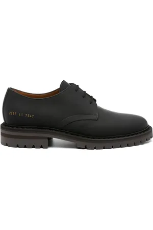 COMMON PROJECTS Serial number-print leather Derby shoes