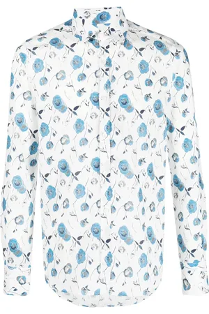 CANALI Floral print classic shirt