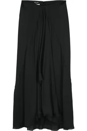Giorgio Armani 2000s draped-panel silk maxi skirt