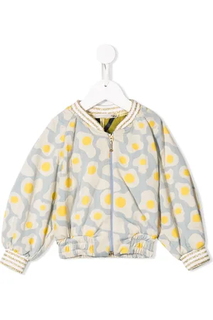 RASPBERRY PLUM Fried egg print bomber jacket