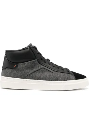 santoni Panelled high-top sneakers