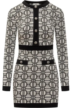 Elisabetta Franchi Logo-intarsia mini dress