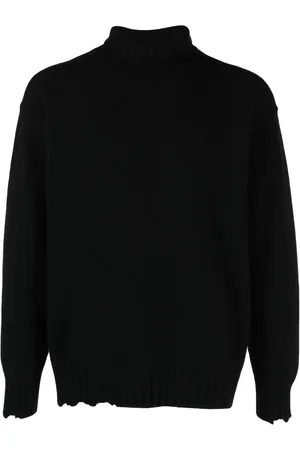 ISABEL BENENATO Distressed-effect roll-neck jumper