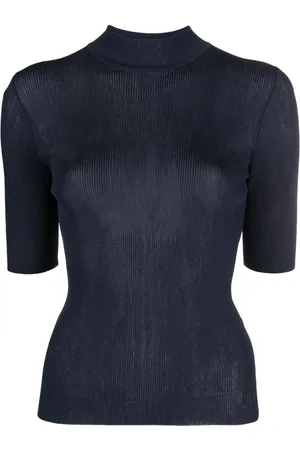 Tory Burch Short-sleeve ribbed-knit top