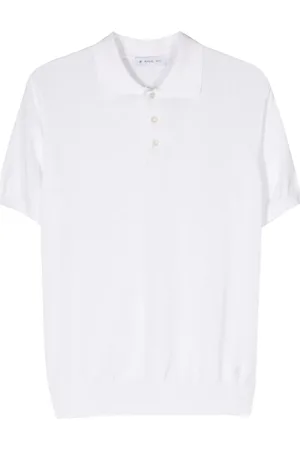 Manuel Ritz Logo-embroidered fine-knit polo shirt