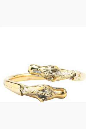 Hermès 2000-2020 Plated Cheval Double Horse Bangle costume bracelet