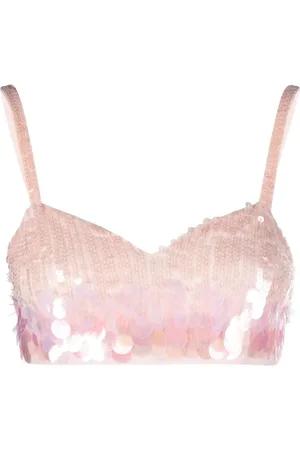P.A.R.O.S.H. Sequinned crop top
