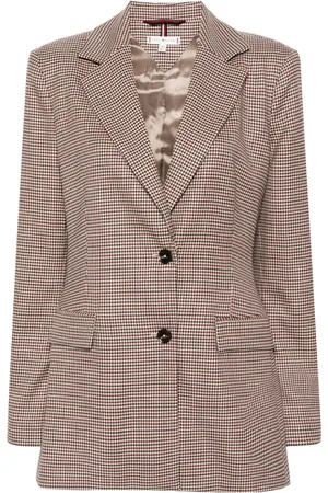 Tommy Hilfiger Houndstooth-pattern single-breasted blazer