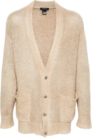 AVANT TOI Brushed-effect drop-shoulder cardigan