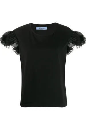 BLUMARINE Frill sleeve T-shirt