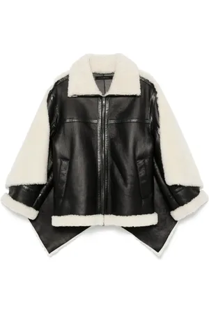 ALAINPAUL Shearling-cape jacket