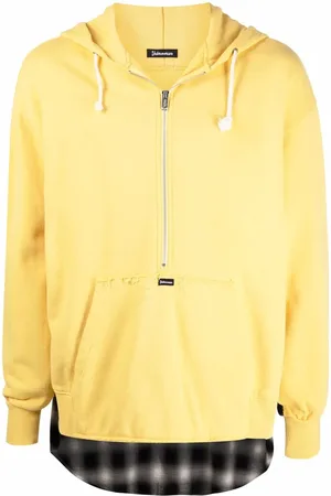 Undercoverism Check-print panelled hoodie