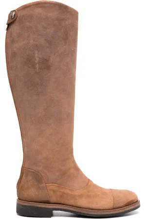 ALBERTO FASCIANI Zipped leather knee-length boots