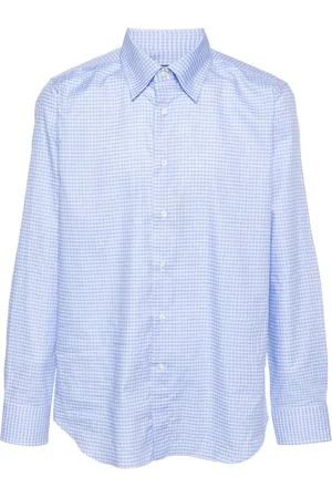 CANALI Checked twill shirt