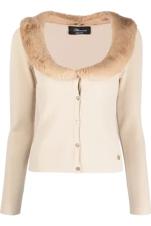 BLUMARINE Scoop-neck knitted cardigan