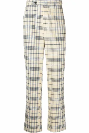 BODE Checked straight-leg trousers