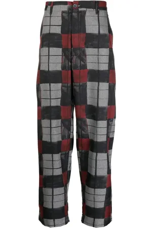 4SDESIGNS Check-print cropped trousers