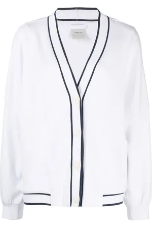 Varley Two-tone striped buttoned cardigan
