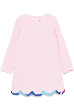 PUCCI Junior Logo-embroidered dress