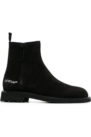 OFF-WHITE Logo-print ankle boots