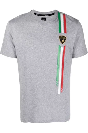 AUTOMOBILI LAMBORGHINI Logo-embroidered cotton T-shirt