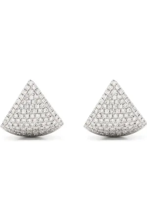 EF Collection 14kt white gold diamond stud earrings