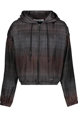 OFF-WHITE Logo-plaque hooded jacket