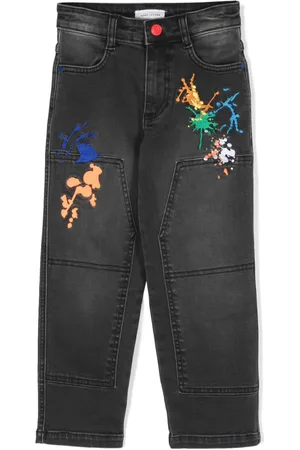 Marc Jacobs Paint splash-embroidered jeans