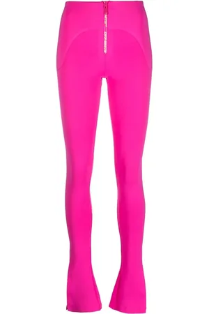 OFF-WHITE Zip-front side-slit leggings