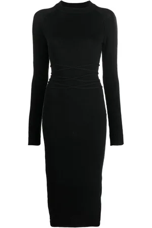 The Attico Open-back knitted midi dress
