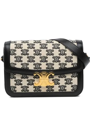 Céline 2020 Embroidered Canvas Triomphe crossbody bag
