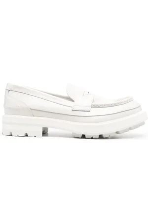 Alexander McQueen Ridged-sole penny loafers