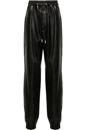 OFF-WHITE Leather track pants