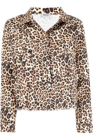 Liu Jo Leopard-print raw-cut jacket
