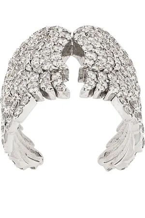 MONAN 18kt white gold and diamond wing cocktail ring