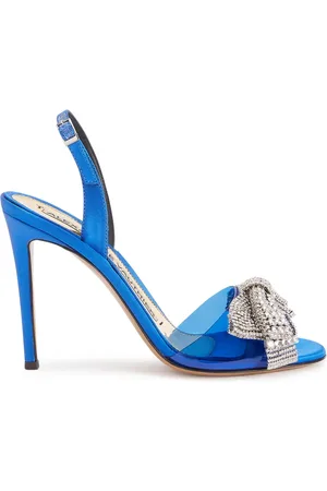 ALEXANDRE VAUTHIER Crystal-embellished bow 105mm sandals