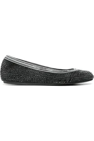 LE SILLA Bess crystal-embellished ballerina shoes