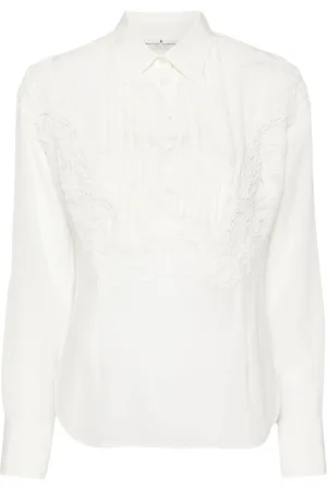 ERMANNO SCERVINO Floral lace appliqué shirt