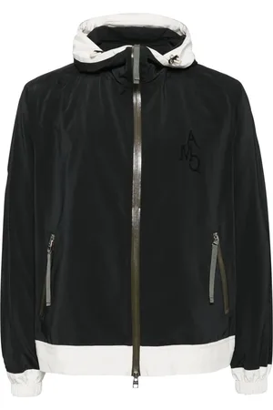 Alexander McQueen High-neck zip-up hooded jacket
