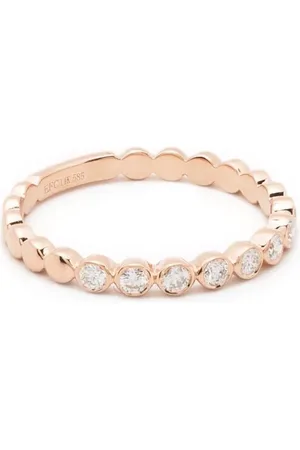 EF Collection 14kt rose gold diamond stack ring
