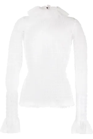 Thom Browne Frilled high-neck tulle top