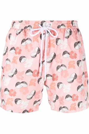 BARBA Coconut-print swim shorts