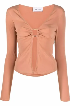 ANEMOS Ring-detailed long-sleeved top