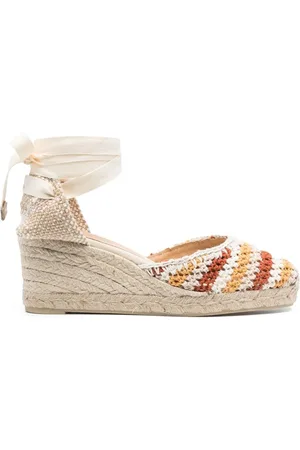 Castaner Carina 95mm crochet wedge sandals