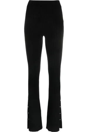 Dondup High-waisted ribbed-knit trousers