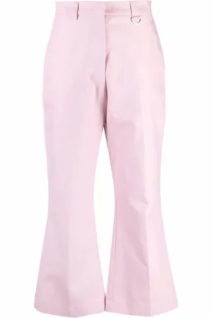 Msgm Pressed-crease cotton tailored trousers