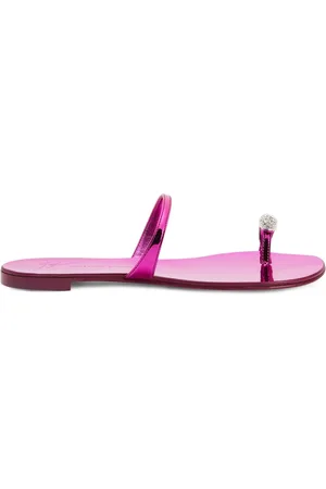 Giuseppe Zanotti Ring crystal-embellished flip-flops