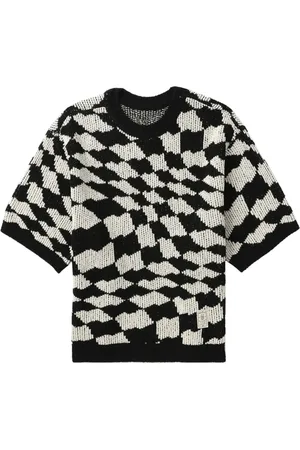 Ader Error Check-print knitted jumper